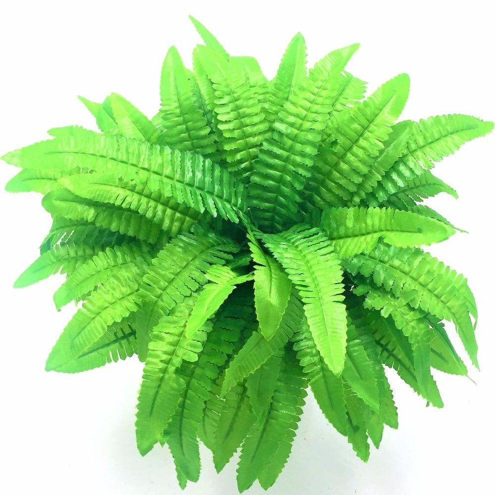 Green Artificial Fern Plant Leaves Bunches Simulated Fake Trees Planters by Arcane Trail