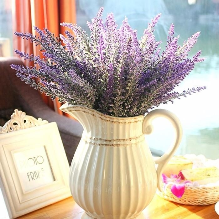 Purple Lavender Bunches Dried Herbs Artificial Plant Simulation Fake Herbal Planter Pots by Arcane Trail