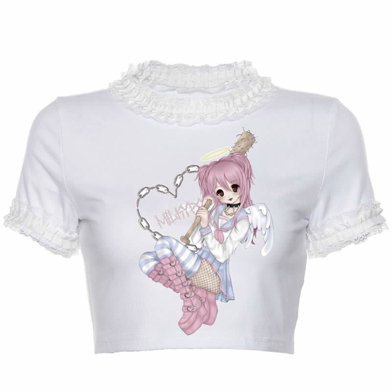 Manga Succubus Crop Top - anime, anime girl, girls, crop, crop shirt