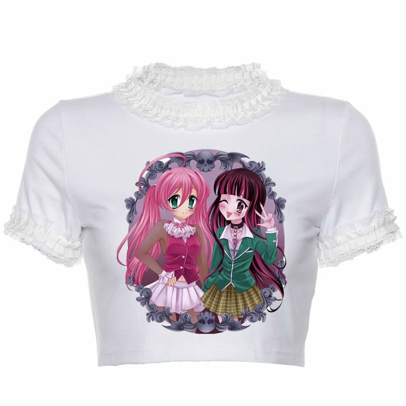 Manga Succubus Crop Top - anime, anime girl, girls, crop, crop shirt