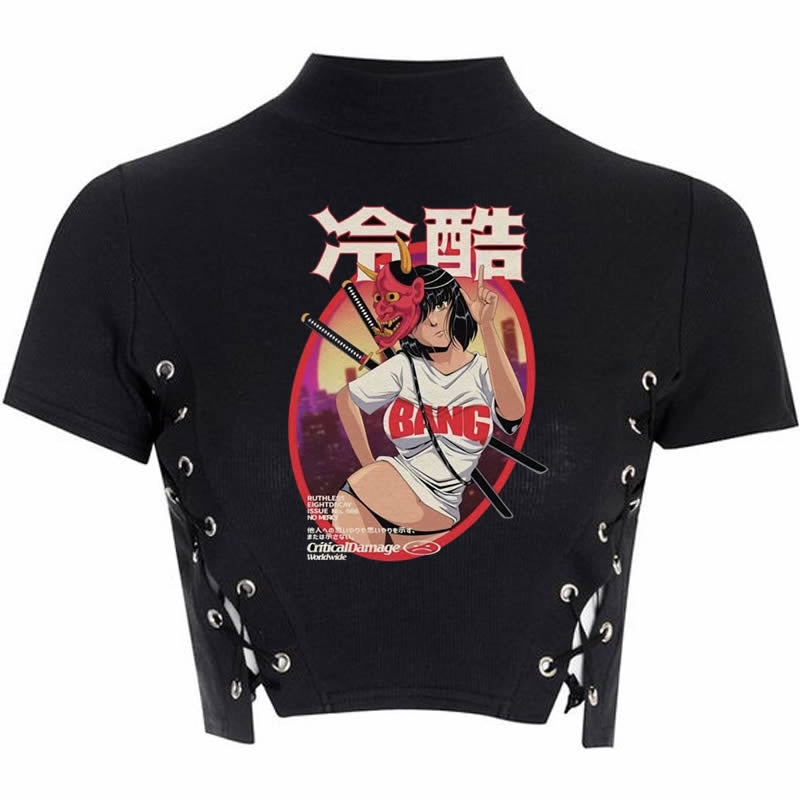 Manga Succubus Crop Top - Bang Girl / S - anime, anime girl, girls, crop, crop shirt