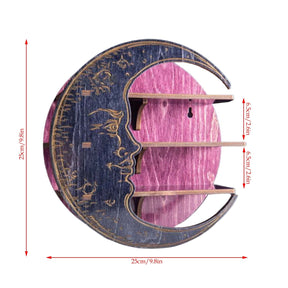 Purple moon shelf ledge spacing measurement guide