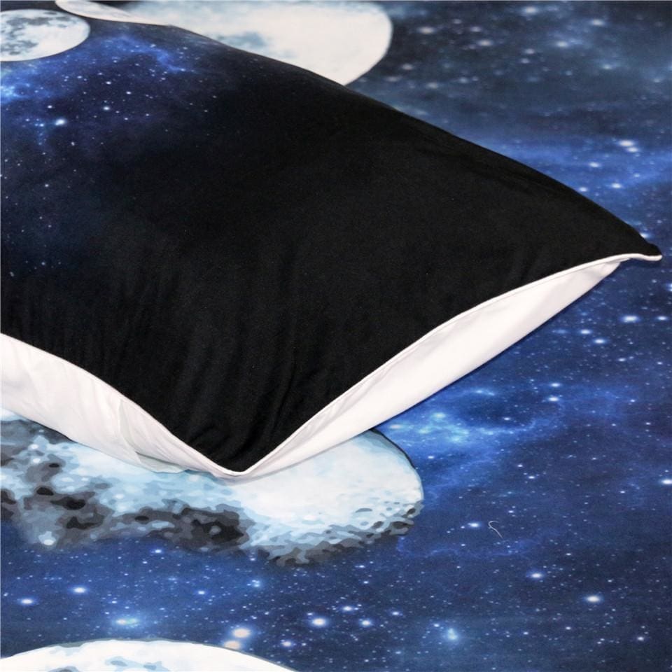 Blue Moon Phases Galaxy Bedroom Set Duvet Cover Bedspread Sheets Pillowcase Spiritual Witchcraft Wicca Goddess by Arcane Trail