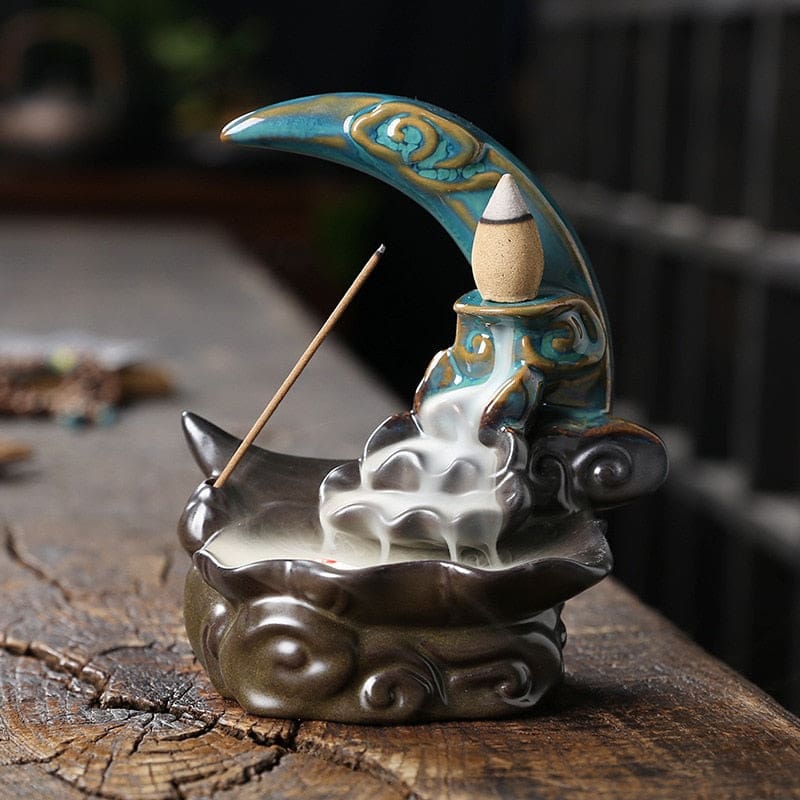 Mystic Moon Backflow Incense Burner - incense