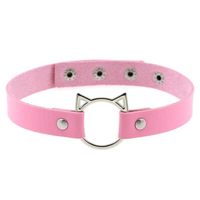 Neko Collar - Pink - cat, cats, choker, chokers, collar