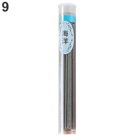 Dark ocean-scented incense sticks in a clear tube with a blue label and white cap.