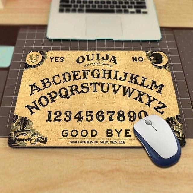 Ouija Board Mousepad Mouse Mat Rubber Slim Creepy Goth Witch Halloween Gothic Witchcraft by Arcane Trail