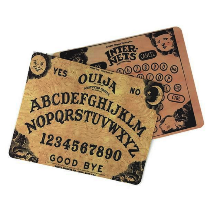 Ouija Board Mousepad Mouse Mat Rubber Slim Creepy Goth Witch Halloween Gothic Witchcraft by Arcane Trail