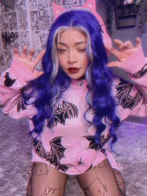 Pastel Goth Bat Pullover - sweater