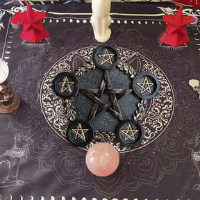 Pentacle Divination Candlestick Holder - candlestick holder