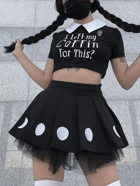 Moon Phase Pleated Skirt