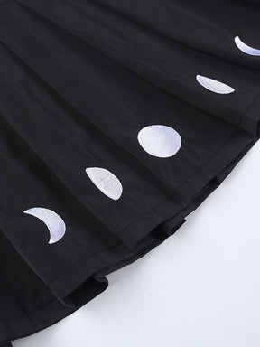 Moon Phase Pleated Skirt