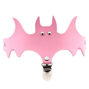 Pink Bat Garter Belt Thigh Harness Spooky Halloween Gothic