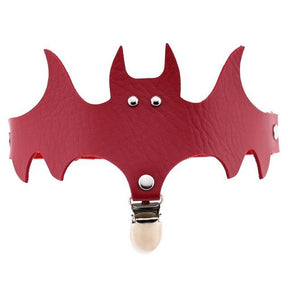 Red Bat Garter Belt Thigh Harness Spooky Halloween Gothic