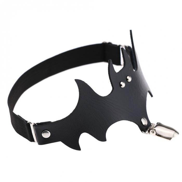 Black Bat Garter Belt Thigh Harness Spooky Halloween Gothic