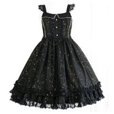 Black Gothic Lolita Star Constellation Dress JSK 