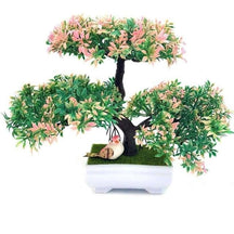 Artificial Pink Bonsai Tree Triple Branches Fake Simulation Plants Small Bird by Arcane Trail