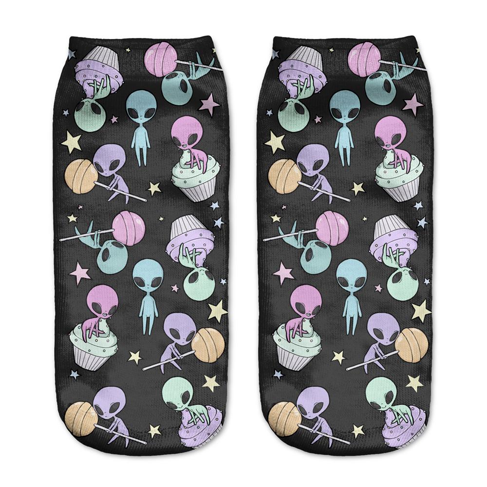 Pastel Goth Alien Cupcake Lollies Candy Socks Gothic Kawaii 