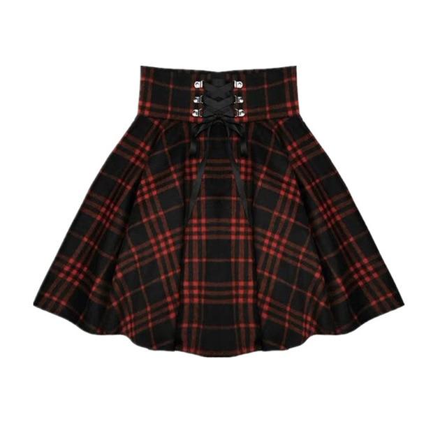 Red Plaid Skirt