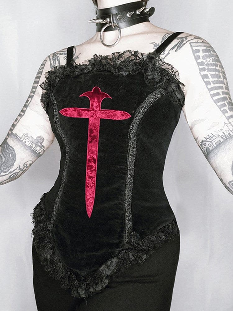Raven Gothic SDL Vintage Deadstock Raven Gothic Clothing Red Corset Top  Size Uk 10/12 Sm -  Canada