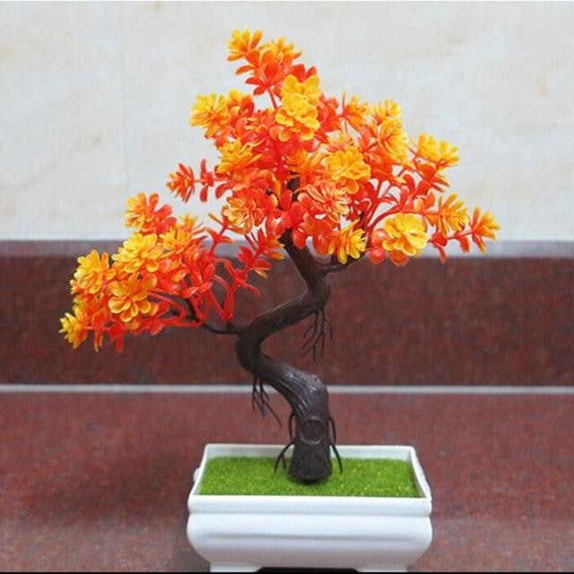 Artificial Orange Tall Bonsai Tree Branches Fake Simulation Plants Small by Arcane Trail