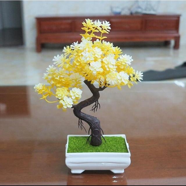 Artificial Yellow Tall Bonsai Tree Branches Fake Simulation Plants Small by Arcane Trail