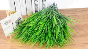 Green Artificial Grass Bunches Simulated Fake Plants Planters by Arcane Trail