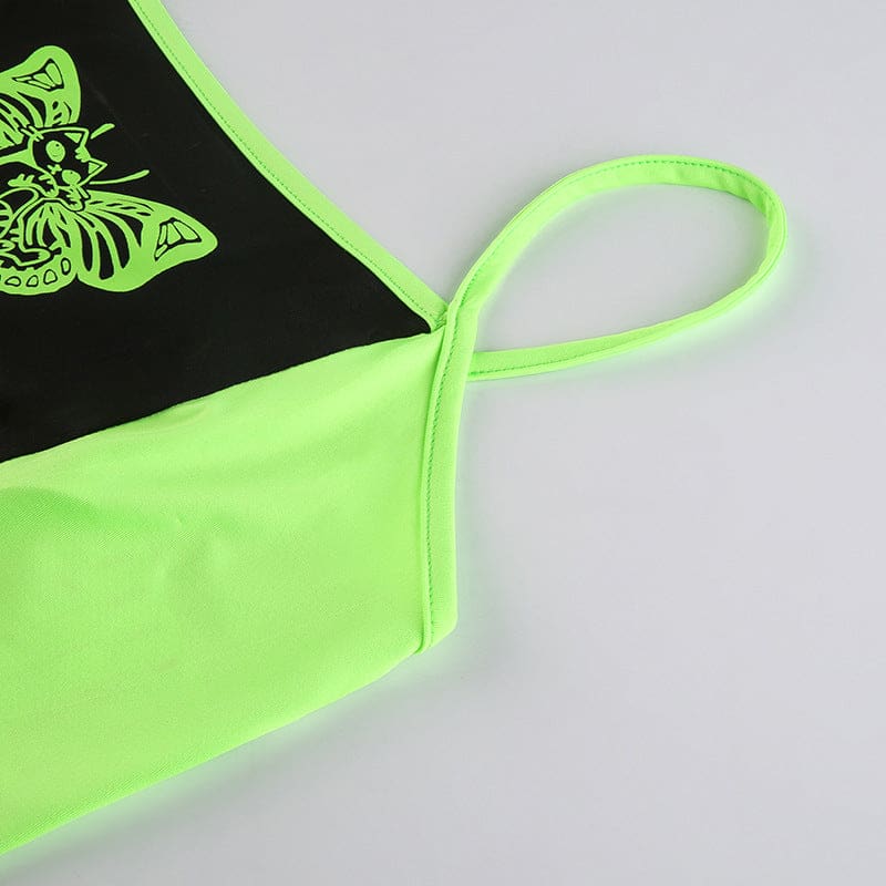 Toxic Butterfly Crop Top - Shirts & Tops