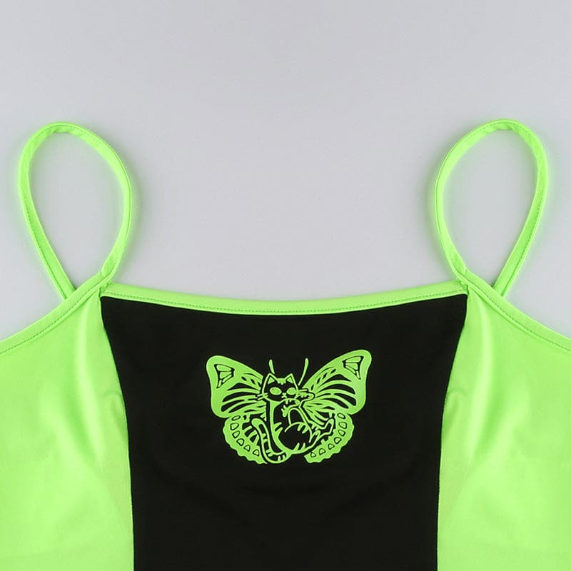 Toxic Butterfly Crop Top - Shirts & Tops