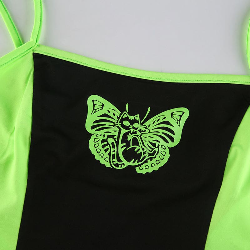 Toxic Butterfly Crop Top - Shirts & Tops