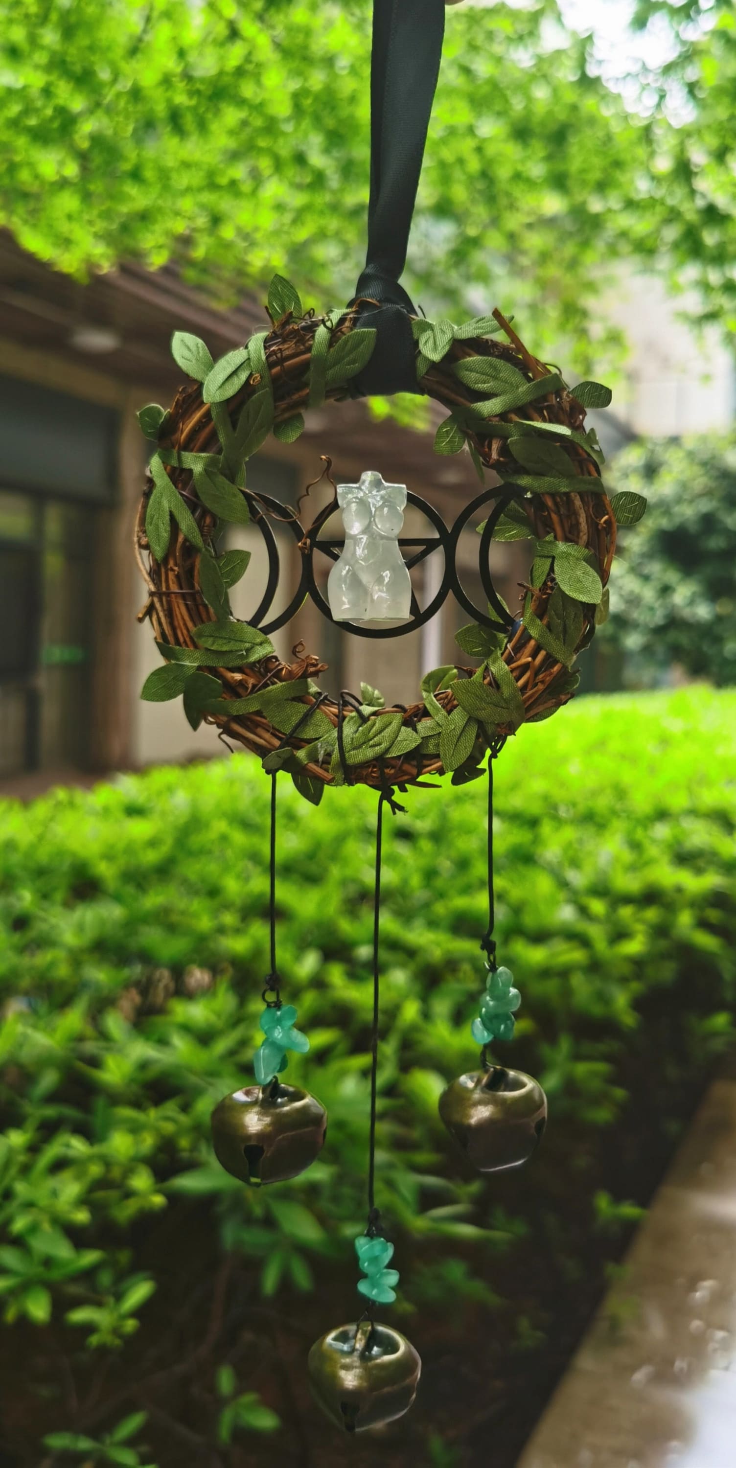 Triple Moon Goddess Chimes - decor