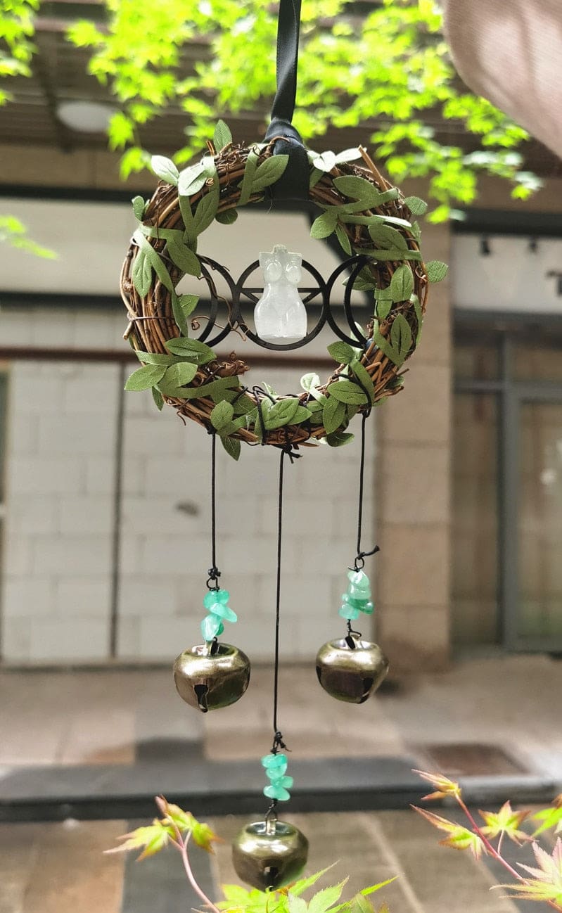 Triple Moon Goddess Chimes - decor