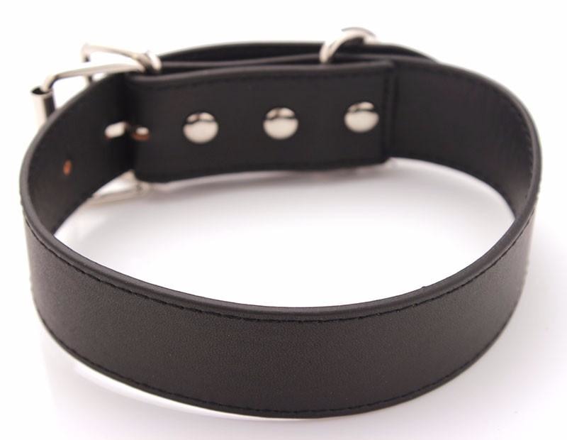 Black Goth Witch Collar Choker Necklace Vegan Leather Fetish BDSM Kink Pagan Occult 