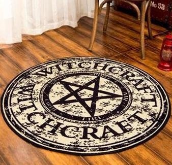 Witchcraft Pentagram Pentacle Area Rug Floor Mat Multiple Sizes Available ~ Pagan Occult Goth Witch Home Decor by Arcane Trail