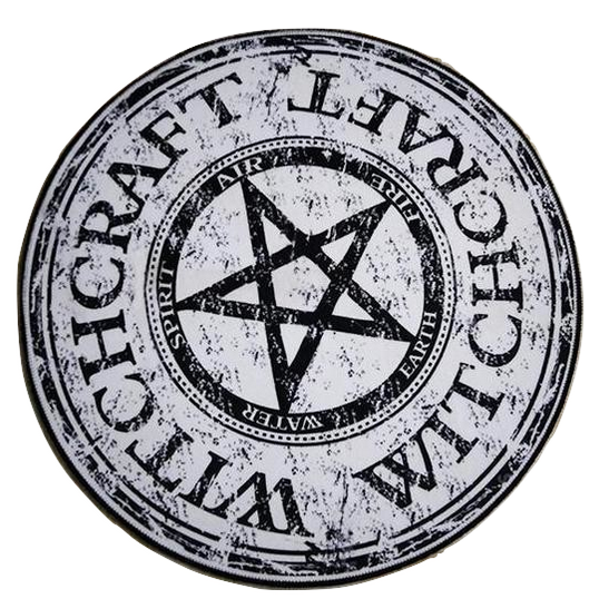 Witchcraft Pentagram Pentacle Floor Mat Area Rug Goth Witch Home Decor Pagan Symbol Pentacle Gothic Halloween by Arcane Trail