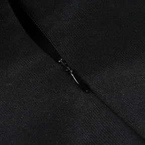 Black sweater dress concealed zipper detail