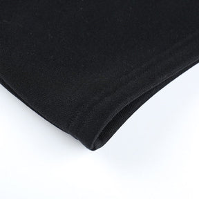 Black sweater dress hem stitching