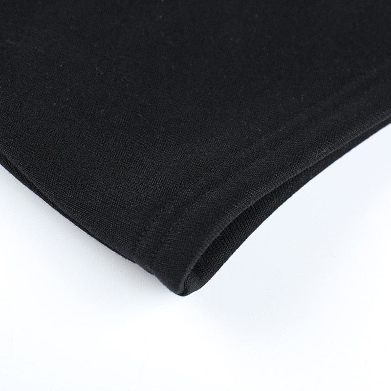 Black sweater dress hem stitching