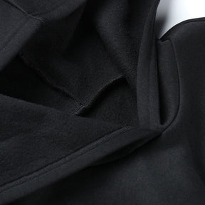 Black hood inner seam detail