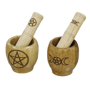 Pentagram and triple moon mortar sets compared