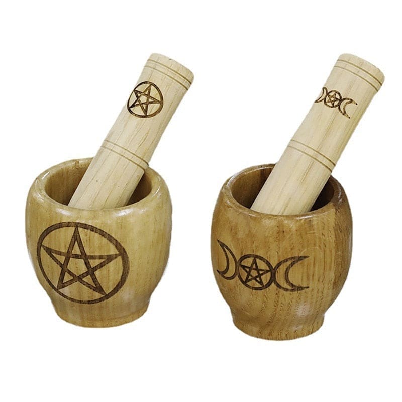 Pentagram and triple moon mortar sets compared