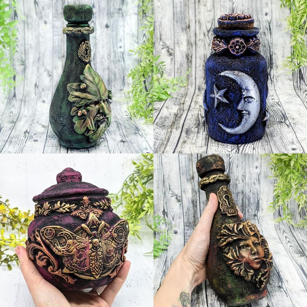 Four available woodland bottle and jar designs