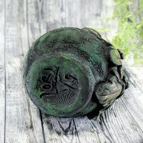 Green bottle underside detail