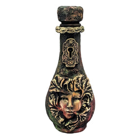 Red woodland decorative bottle isolated